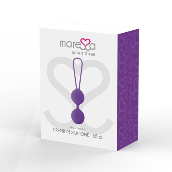 Moressa - Osian Three Entrenamiento Suelo Pelvico 85 Gr Premium Silicona Lila - Imagen 3