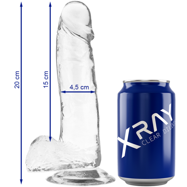X Ray - Arnés + Dildo Realista Transparente 20 Cm -O- 4.5 Cm - Imagen 6