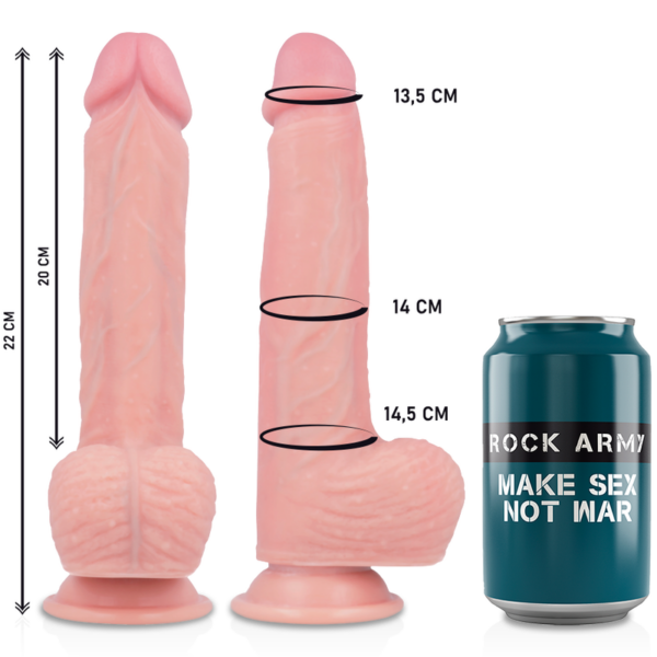 Rockarmy - Arnés + Liquid Silicone Vibrador Control Remoto Premium Apache 20.5 Cm -O- 4.62 Cm - Imagen 4