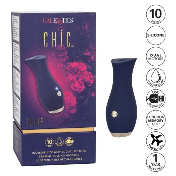 Calexotics - Chic Tulip Masajeador Azul - Imagen 9
