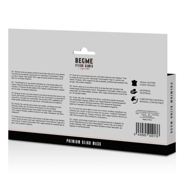Begme - Black Edition Antifaz Elastico Con Forro De Neopreno - Imagen 7
