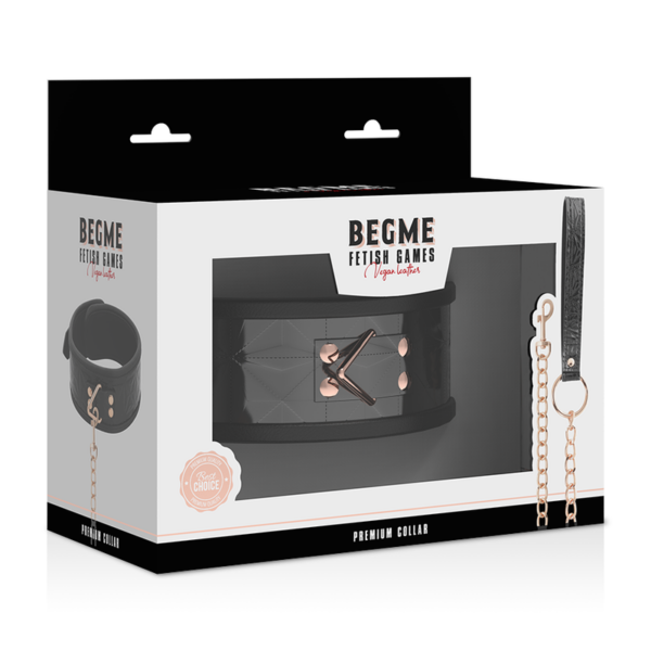 Begme - Black Edition Collar Cuero Vegano Con Forro De Neopreno - Imagen 7