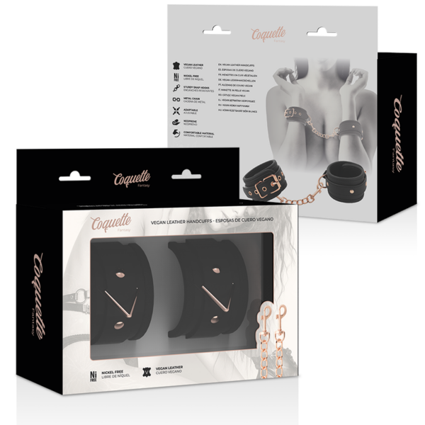 Coquette Chic Desire - Fantasy Esposas Para Manos Cuero Vegano Con Forro De Nopreno - Imagen 8