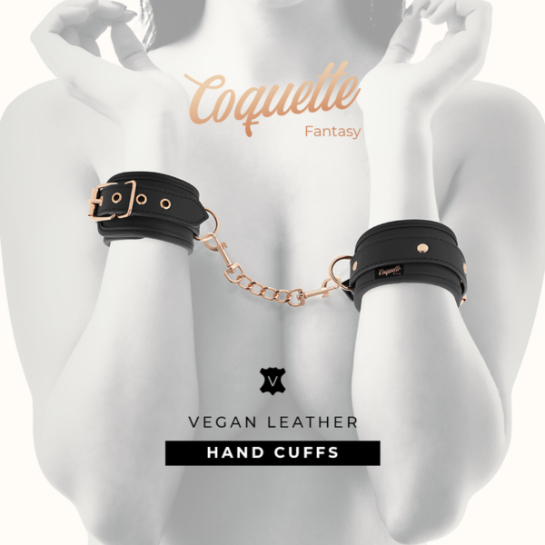 Coquette Chic Desire - Fantasy Esposas Para Manos Cuero Vegano Con Forro De Nopreno - Imagen 7
