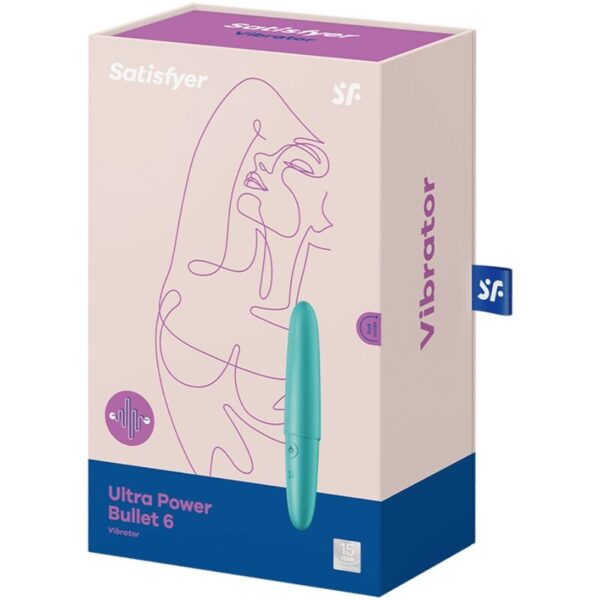 Satisfyer - Ultra Power Bullet 6 Bala Vibradora Turquesa - Imagen 3