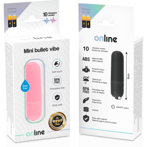 Online - Mini Bala Vibradora Rosa - Imagen 5