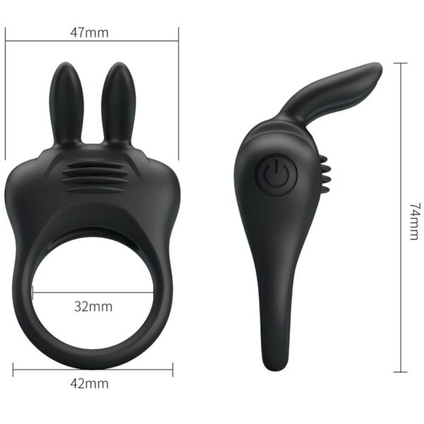 Pretty Love - Davion Anillo Vibrador Rabbit - Imagen 4