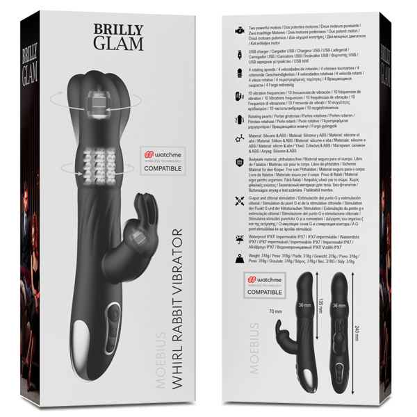Brilly Glam - Moebius Rabbit Vibrator &Amp; Rotator Compatible Con Watchme Wireless Technology - Imagen 8