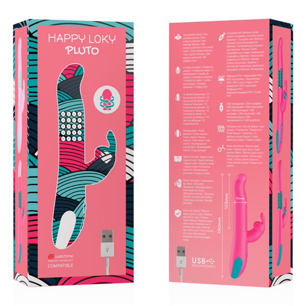 Happy Loky - Pluto Rabbit Vibrator &Amp; Rotator Compatible Con Watchme Wireless Technology - Imagen 7