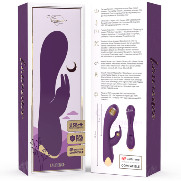 Treasure - Laurence Rabbit Vibrador Compatible Con La Tecnología Watchme Wireless - Imagen 8