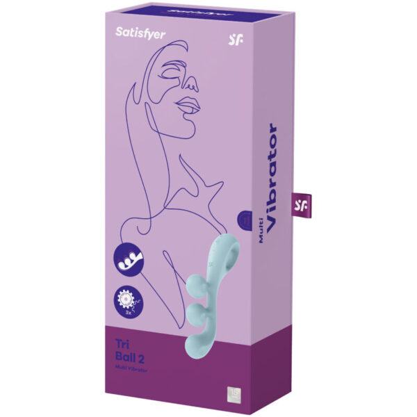 Satisfyer - Tri Ball 2 Multi Vibrador Azul - Imagen 4