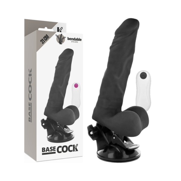 Basecock - Vibrador Articulable Control Remoto Negro 21 Cm