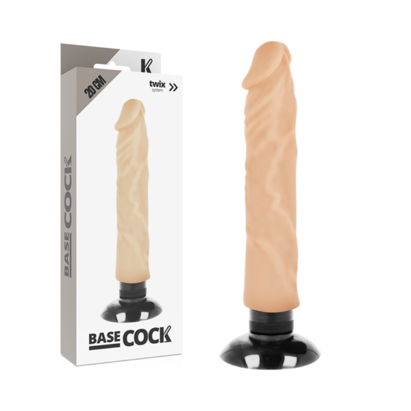 Basecock - Vibrador Realistico 2-1 Natural 20 Cm