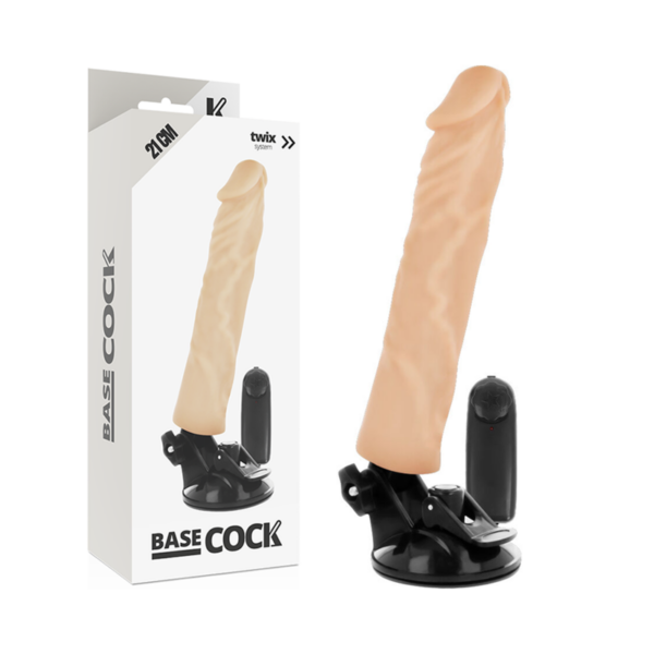 Basecock - Vibrador Realistico Control Remoto Natural 21 Cm