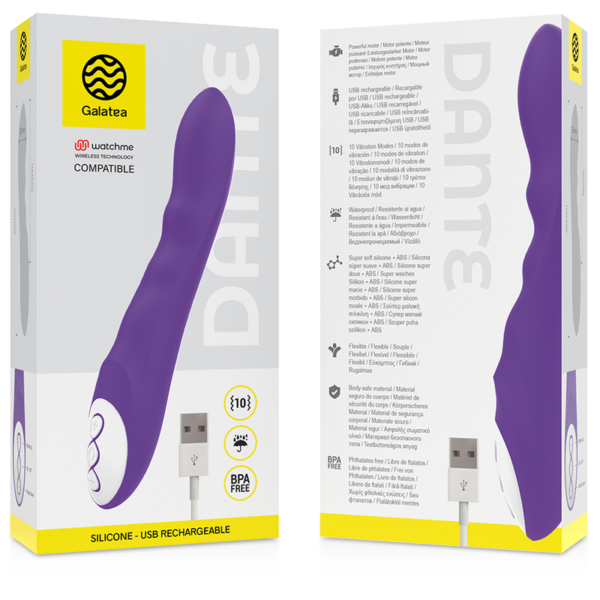 Galatea - Dante Vibrador Lila Compatible Con Watchme Wireless Technology - Imagen 3