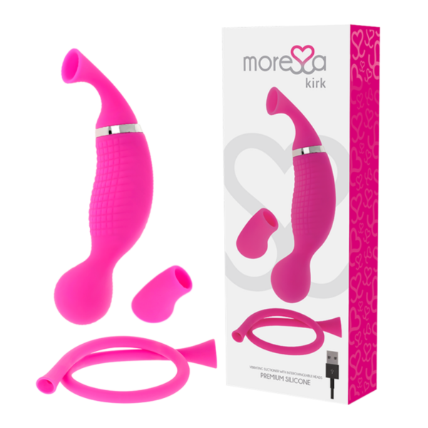 Moressa - Kirk Duo Succionador + Masajeador Multi Prestaciones Premium Silicone Recargable