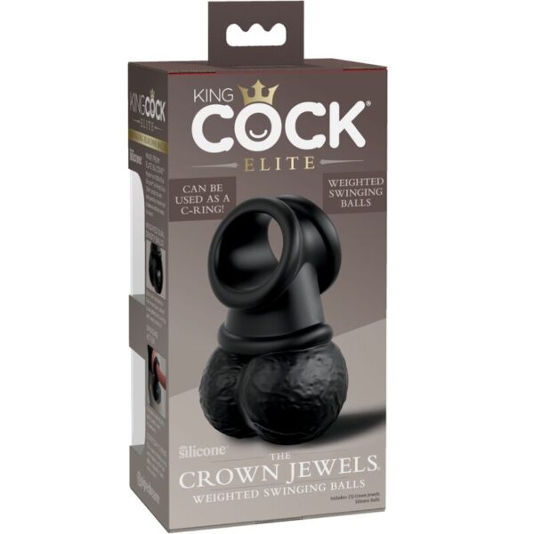 King Cock - Elite Anillo Con Testiculos De Silicona - Imagen 8