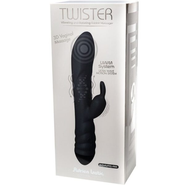 Adrien Lastic - Twister Masajeador Vibrador Y Rotador Rabbit Negro - Imagen 6