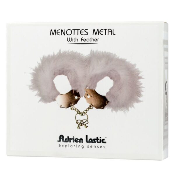 Adrien Lastic - Esposas Metal Con Plumas Blanco - Imagen 3