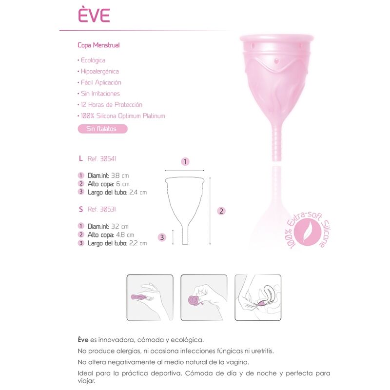 Femintimate - Eve Copa Menstrual Silicona - Talla L 7 Femintimate - Eve Copa Menstrual Silicona - Talla L - Imagen 7