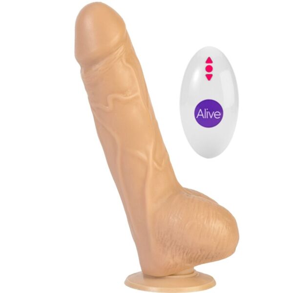 Alive - Marco Pene Realistico Vibrador &Amp; Rotador Control Remoto 19 Cm