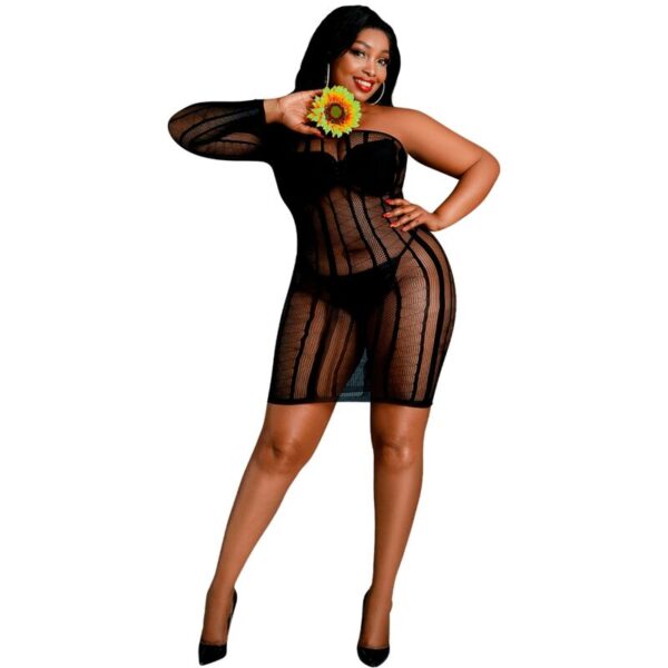 Moonlight - Modelo 5 Vestido Negro Talla Unica / Plus Size