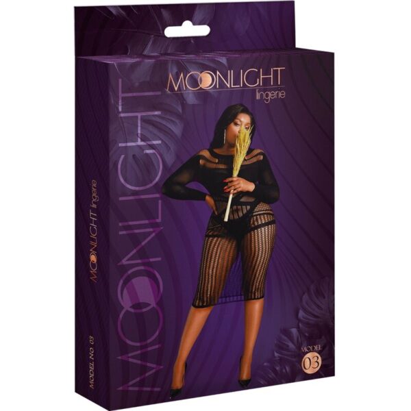 Moonlight - Modelo 3 Vestido Negro Talla Unica / Plus Size - Imagen 3