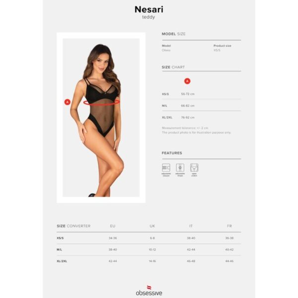 Obsessive - Nesari Teddy Crotchless M/L - Imagen 7