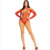 Leg Avenue - Body Crotchless Con Brillo Rojo - Imagen 5
