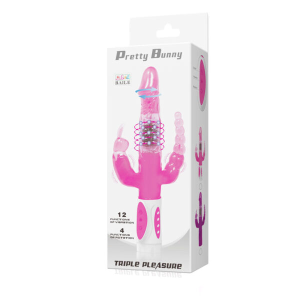 Baile - Pretty Bunny Triple Vibrador Rotador - Imagen 7