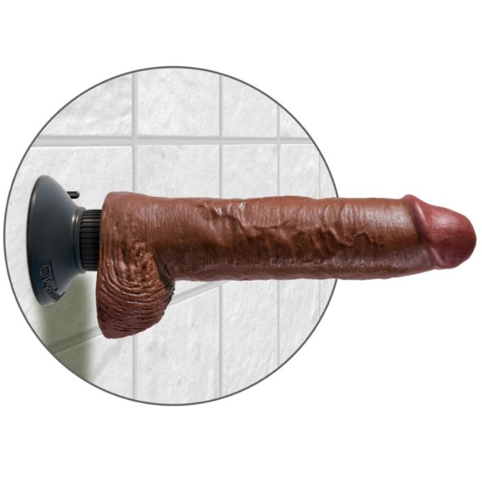 King Cock - Dildo Vibrador Con Testículos 25.5 Cm Color Marrón 1 King Cock - Dildo Vibrador Con Testículos 25.5 Cm Color Marrón