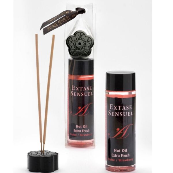 Extase Sensual - Aceite Masaje Efecto Extra Fresh Fresa 100 Ml - Imagen 2