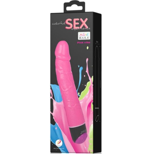 Baile - Colorful Sex Vibrador Realistico Rosa 23 Cm - Imagen 7