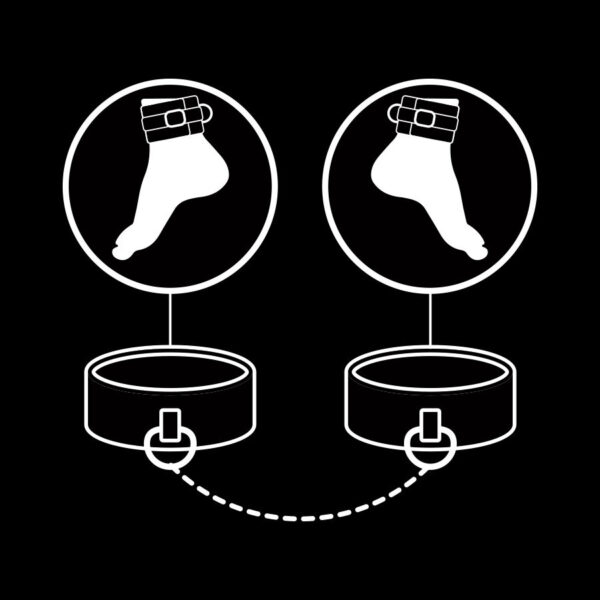Fetish Submissive - Esposas Tobillos Cuero Vegano Con Forro De Nopreno - Imagen 9