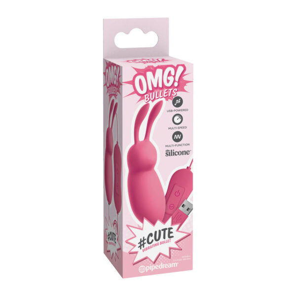 Omg - Cute Rabbit Vibrador Potente Rosa Usb - Imagen 3