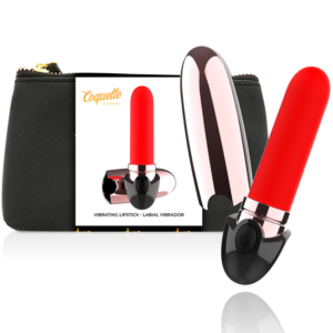 Coquette Toys - Pintalabios Vibrador Recargable Luxe Negro / Gold