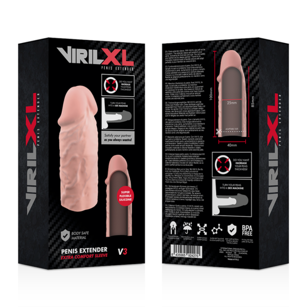 Virilxl - Extension De Pene Liquid Silicone V3 Natural - Imagen 9