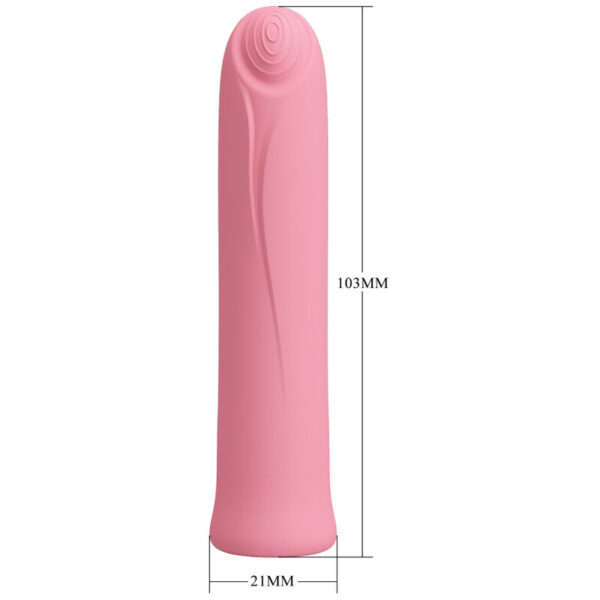 Pretty Love - Curtis Mini Vibrador Super Power 12 Vibraciones Silicona Rosa - Imagen 5