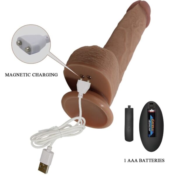 Pretty Love - Tommy Dildo Realista Vibrador 22.5 Cm - Imagen 5