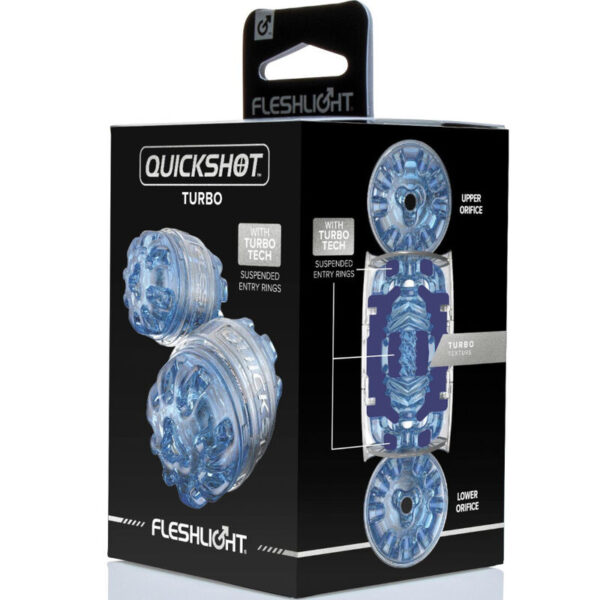 Fleshlight - Masturbador Quickshot Turbo Blue Ice - Imagen 7