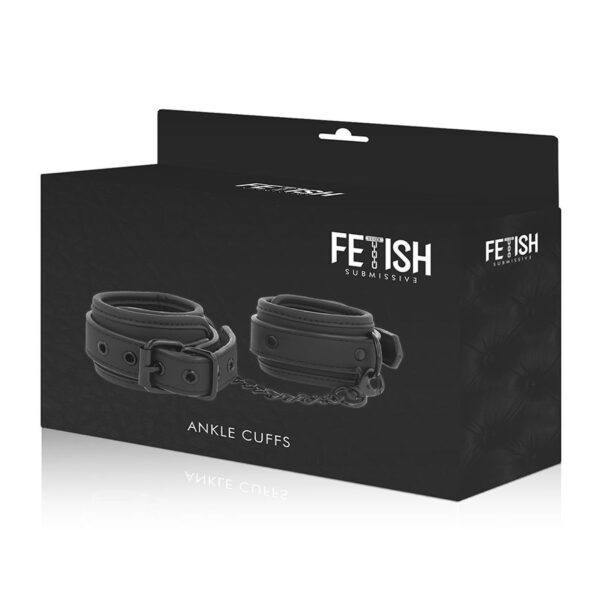 Fetish Submissive - Esposas Tobillos Cuero Vegano Con Forro De Nopreno - Imagen 10