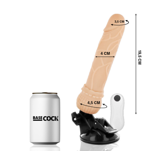 Basecock - Vibrador Realistico Control Remoto Natural 19.5 Cm -O- 4 Cm - Imagen 2
