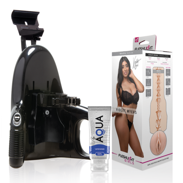 Fleshlight - Violet Myers Waifu + Universal Launch + Lubricante Aqua Quality 50 Ml