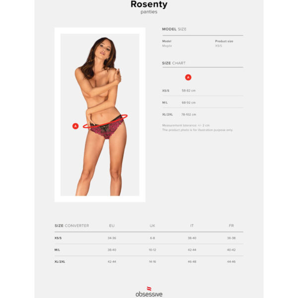 Obsessive - Rosenty Panties Xs/S - Imagen 7