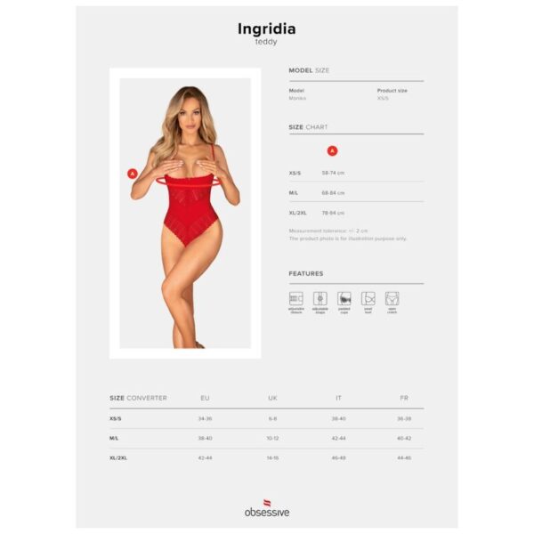 Obsessive - Ingridia Crotchless Teddy - Imagen 14