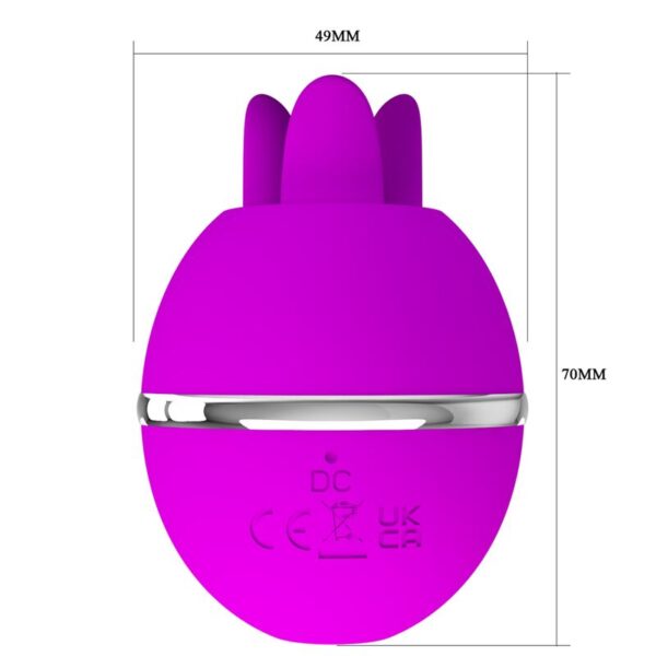 Pretty Love - Vibrador De Silicona Redondo Gemini Ball Morado - Imagen 8