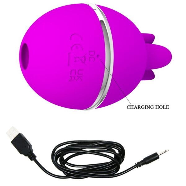 Pretty Love - Vibrador De Silicona Redondo Gemini Ball Morado - Imagen 3