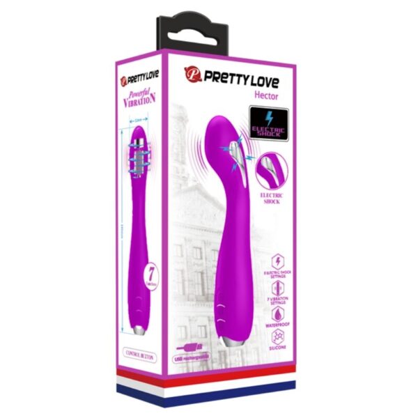 Pretty Love - Hector Vibrador Electroshock Recargable &Amp; Impermeable Morado - Imagen 8