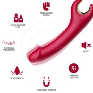 Armony - Prince Dildo Vibrador & Rotador Rojo