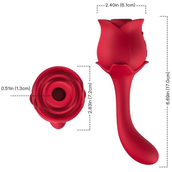 Armony - Roselover Succionador Clitoris &Amp; Estimulador Rojo - Imagen 3